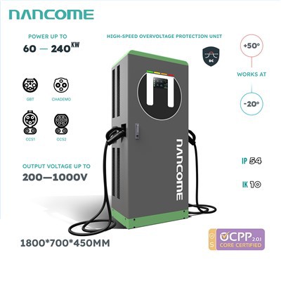 Hleðslustöðvar á gólfi með litaskjá